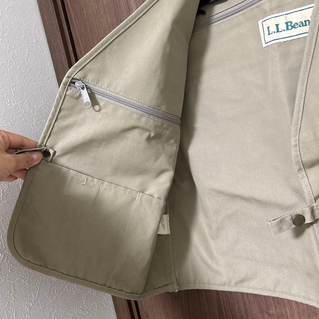 【ヴィンテージ】80s L.L.Bean ベージュ フィッシングドアベスト　古着