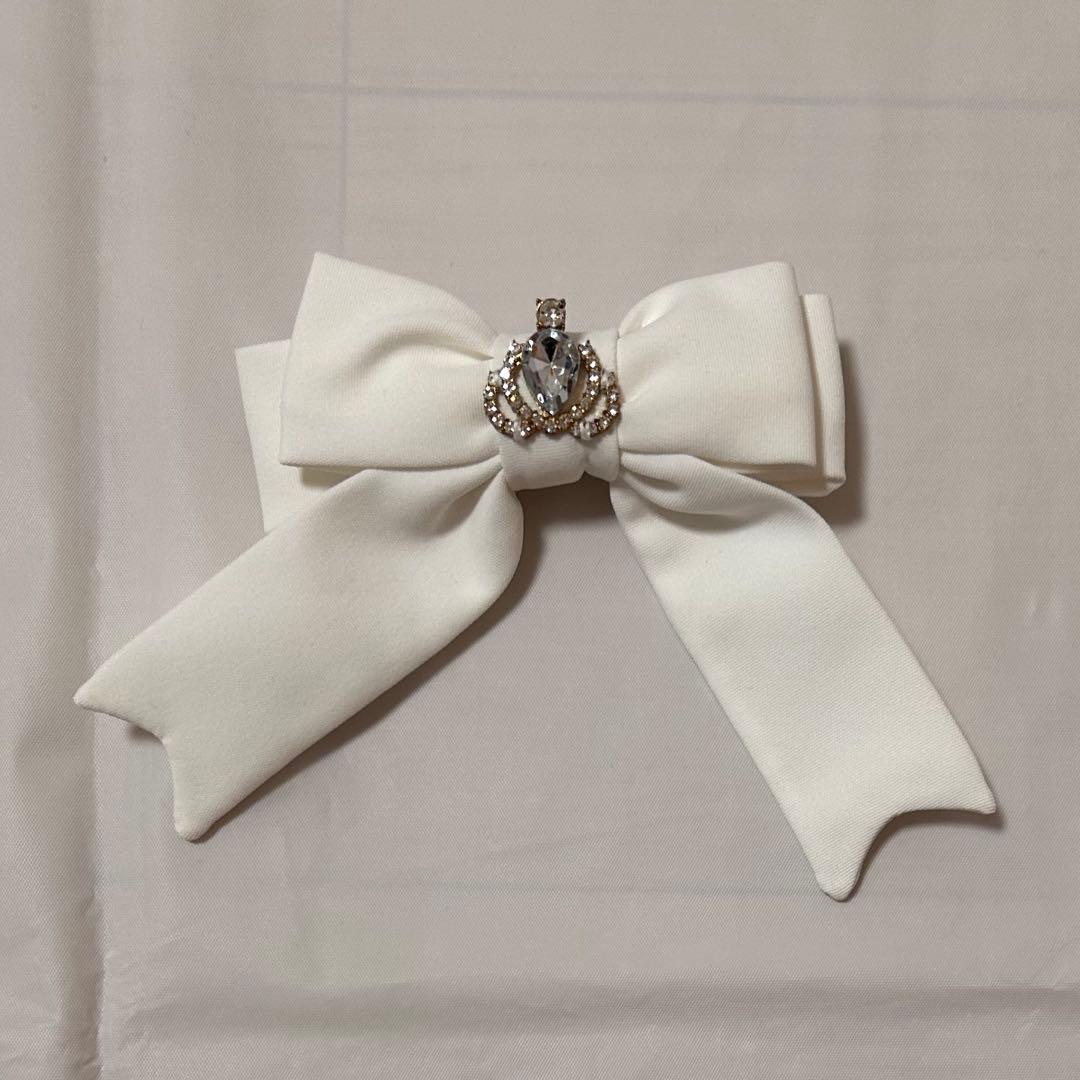 LIZLISA ティアラリボンティアードワンピース ホワイト