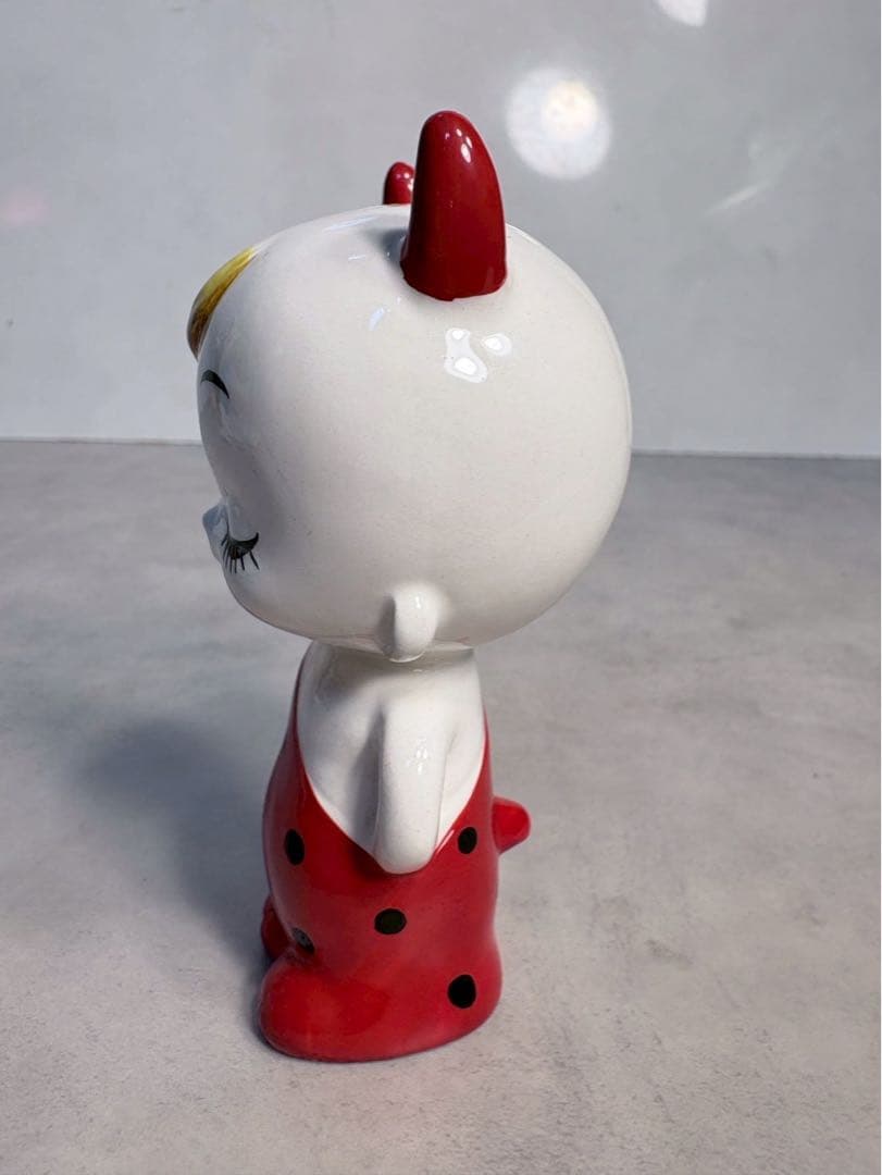 内藤ルネ 鬼の子 陶器 置物 RUNE 昭和レトロ フィギュリン 高さ約6cm