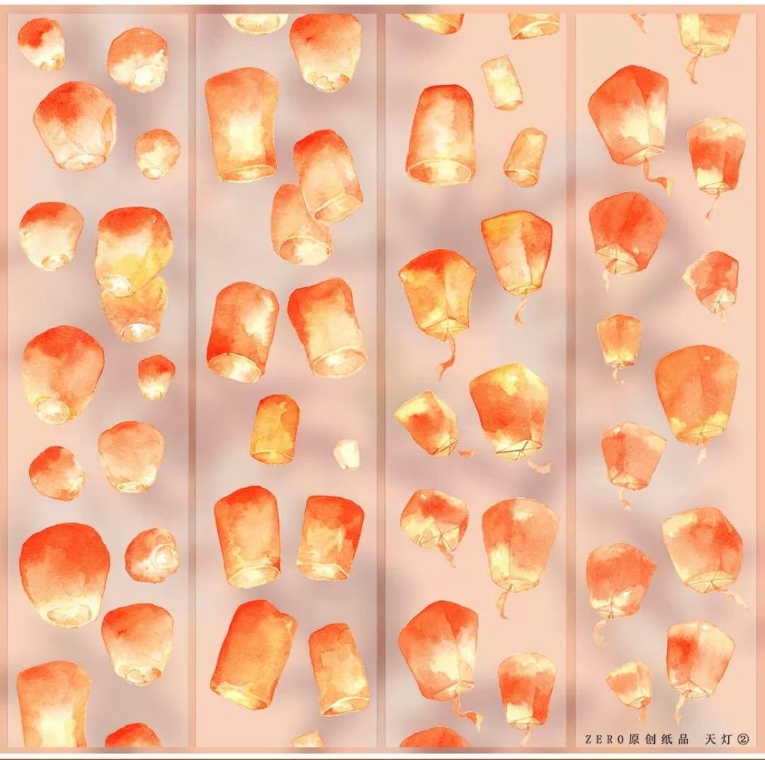 【8720】海外　マステ　5m巻売り　PETマスキングテープ　灯篭