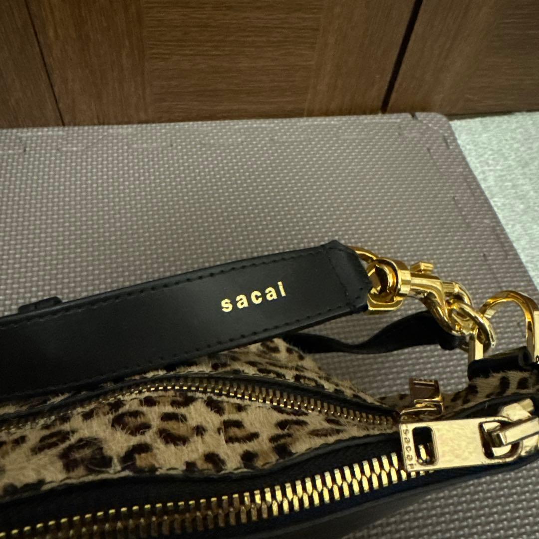 sacal ハラコレオパード柄 ショルダーバッグ