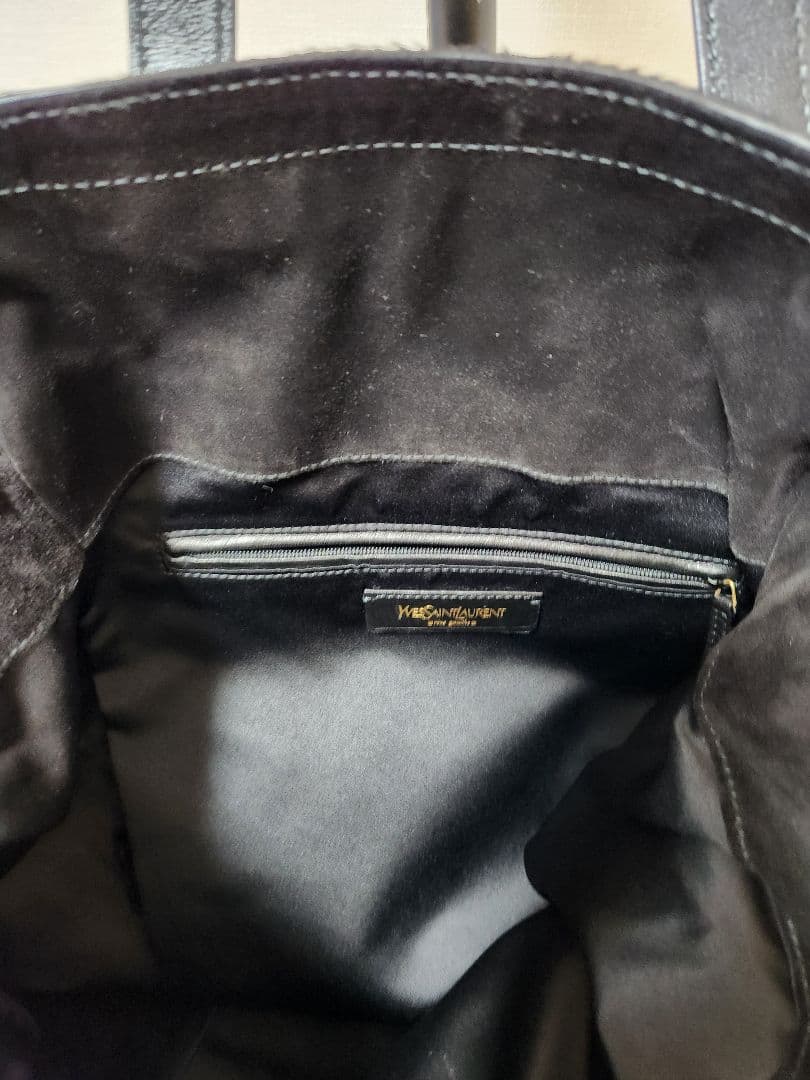 イヴサンローラン　ダウタウン　ラージサイズ　黒 ハラコ トートバッグ