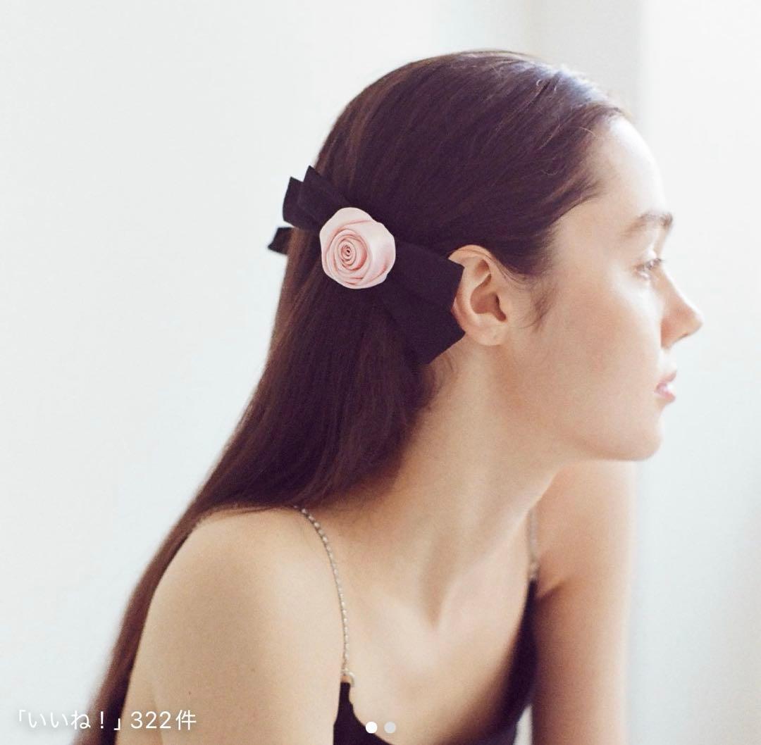 ヘアアクセサリー theVirgins rose tiny hair barrette set