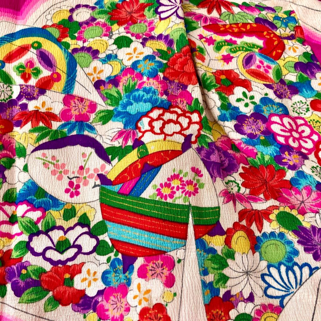 3歳　アンティーク　女の子　子供着物　七五三