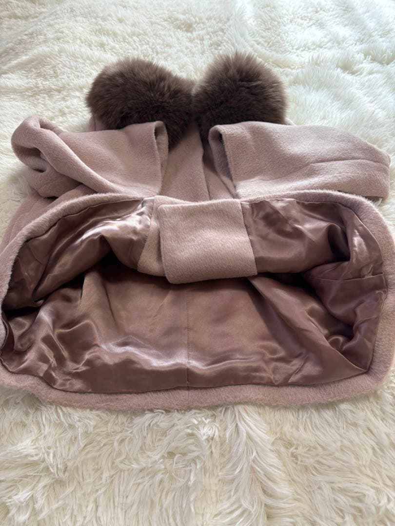 ANAYI アナイ 近年モデル フォックスファーノーカラーアルパカショートコート