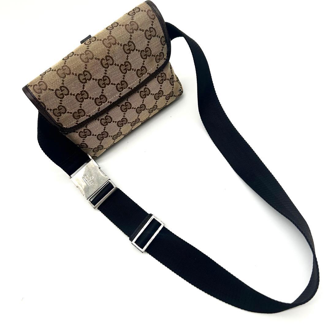 【希少】GUCCI グッチ ウエスト ボディバッグ ジャッキー GGキャンバス