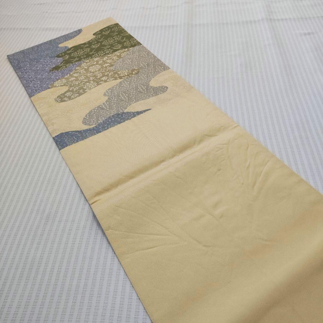 【袋帯】上品ゴールドベージュ＊道長取り/パステル/お茶席/Obi/Vintage
