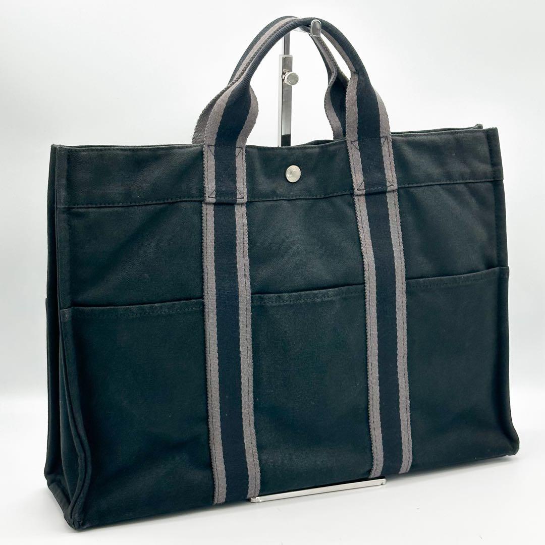 エルメス フールトゥ MM キャンバス ブリーフケース ビジネスバッグ