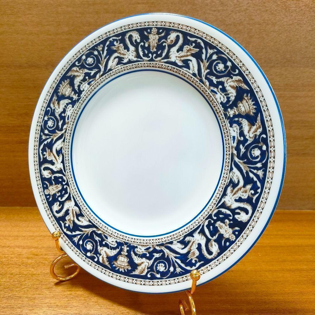 美品★ウエッジウッド フロレンティーン コバルト 4枚セット サラダプレート