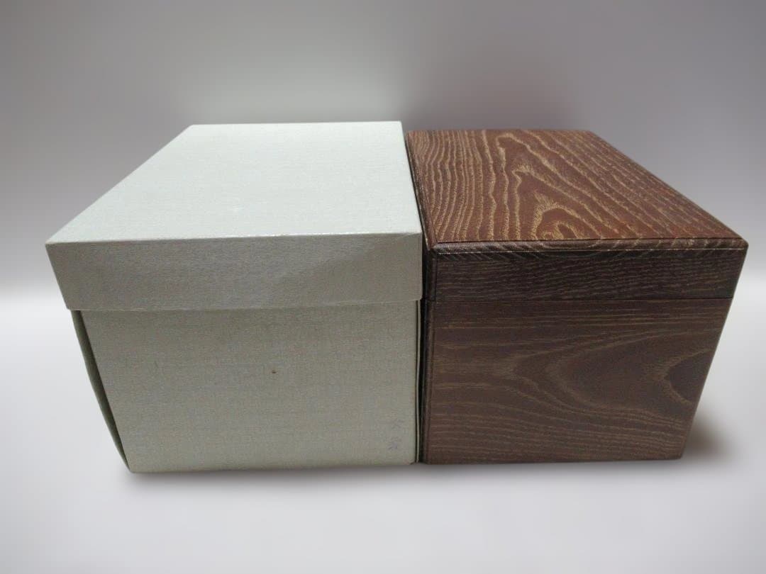 茶道具　桑製茶箱　中の道具揃い