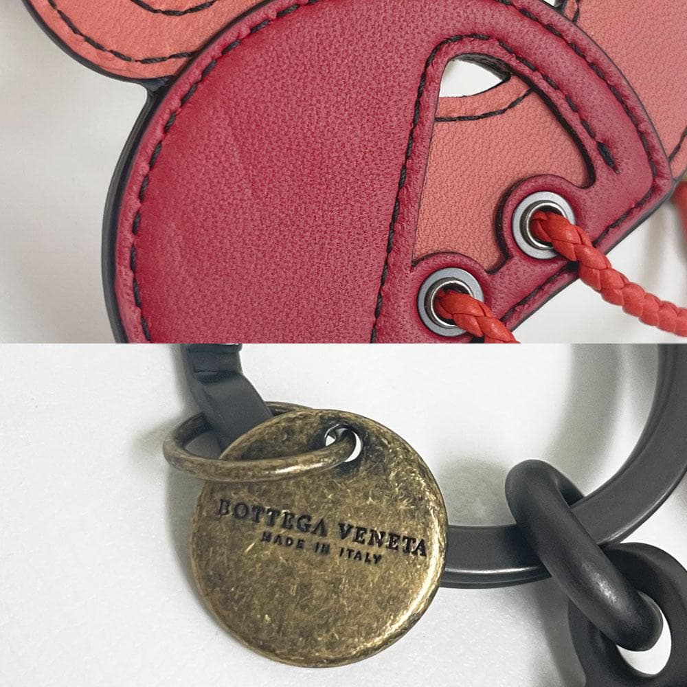 未使用　BOTTEGA VENETA　フラミンゴ　バッグチャーム　キーリング