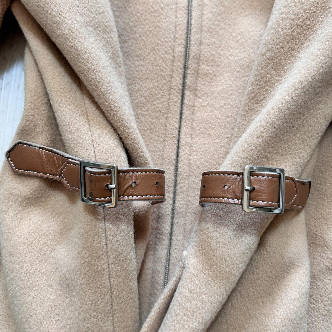 バーバリー ノバチェック フーデッドコート ショート丈 ホースロゴ 40 L