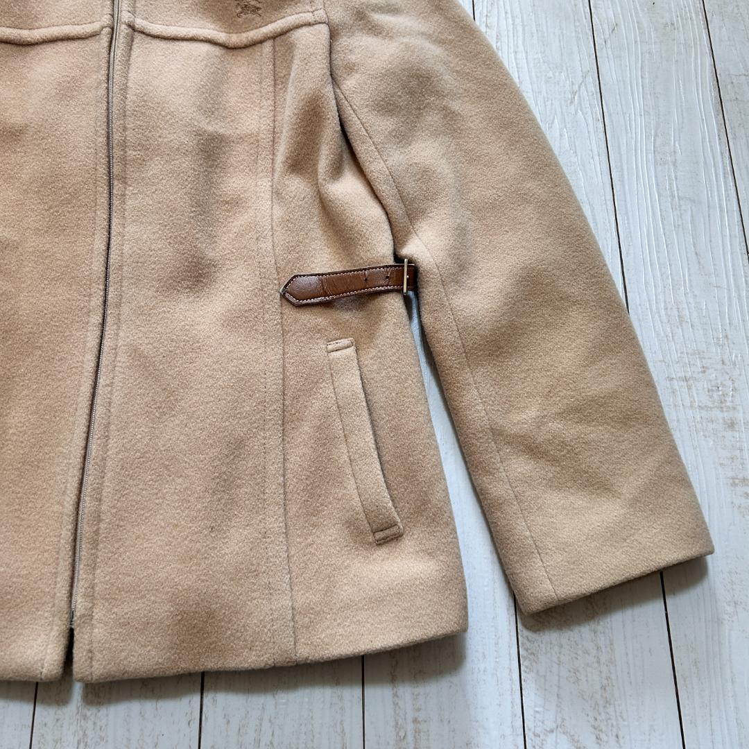 バーバリー ノバチェック フーデッドコート ショート丈 ホースロゴ 40 L