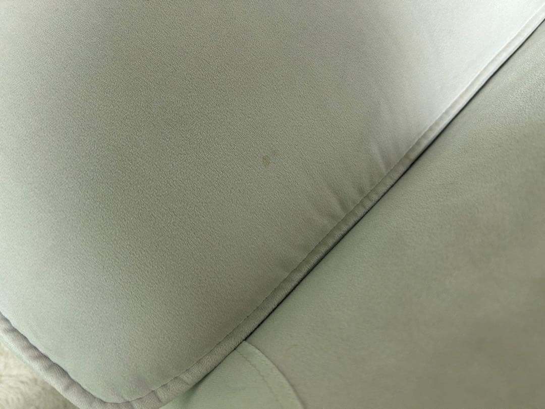 【最終値下】ニトリ コンパクトソファ ライトグレー (ベロア調生地)