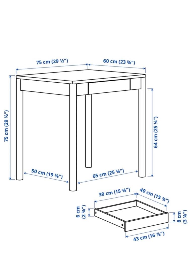 IKEA デスク 白 TONSTAD(トンスタード)