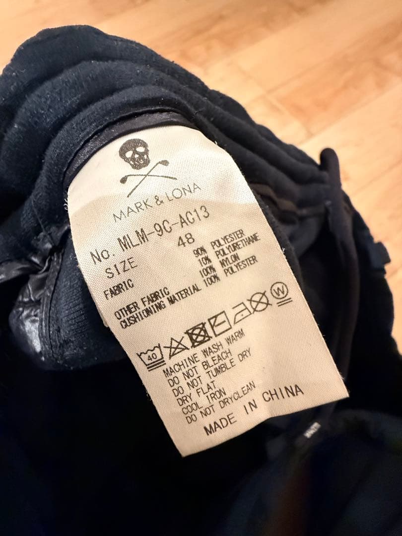 MARK & LONA ダウン入りゴルフパンツ／ブラック／防寒高機能・テーパード