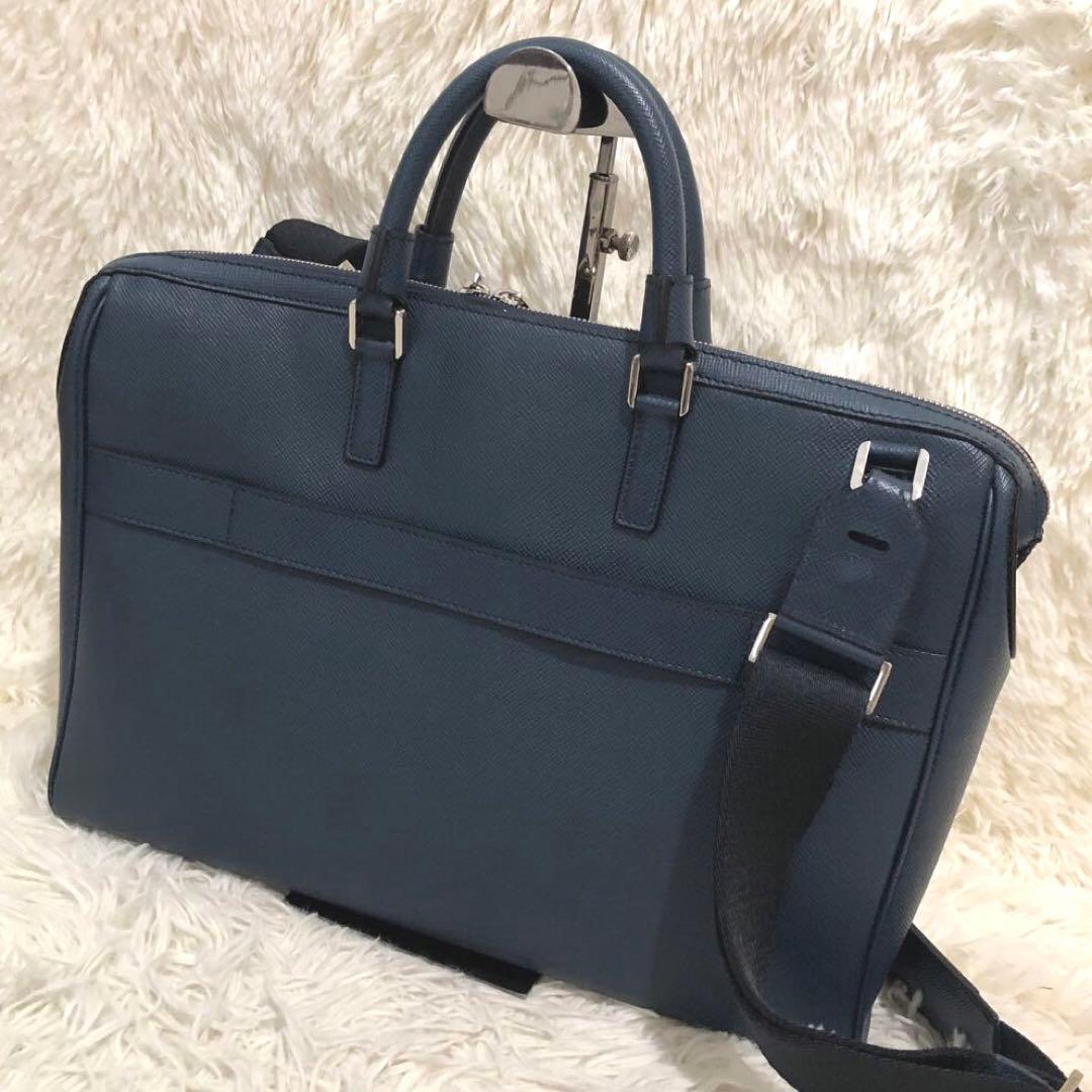 未使用級✨セラピアン レザー　2way ビジネスバッグ　ショルダーバッグ メンズ