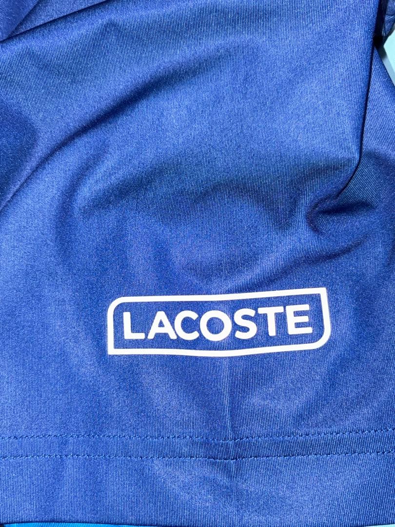 美品 ラコステ ジョコビッチ ポロシャツ ゲームシャツ テニス Mサイズ相当 青