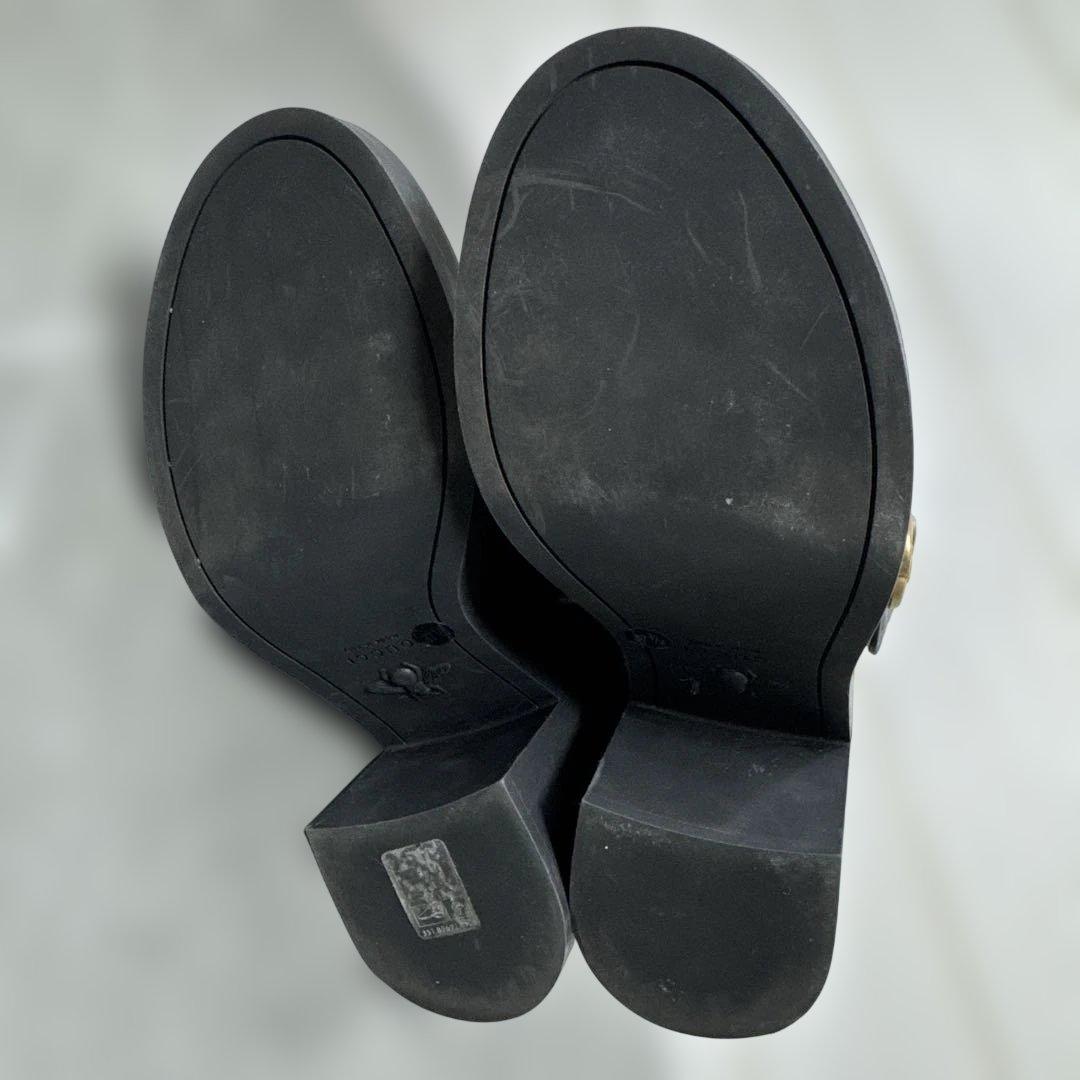 極美品　グッチ　GUCCI アンクルブーツ　ダブルG ブラック　24cm