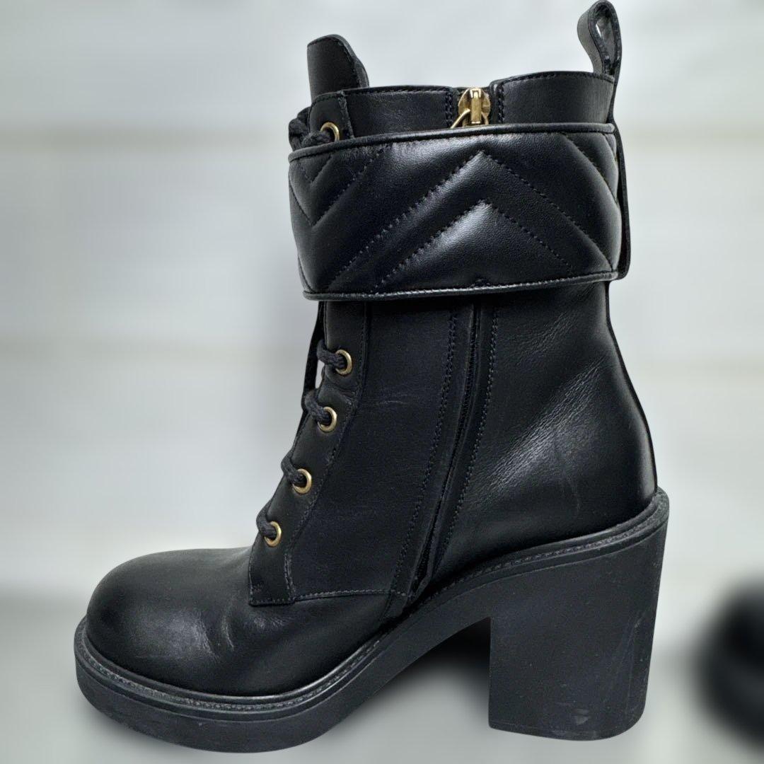 極美品　グッチ　GUCCI アンクルブーツ　ダブルG ブラック　24cm