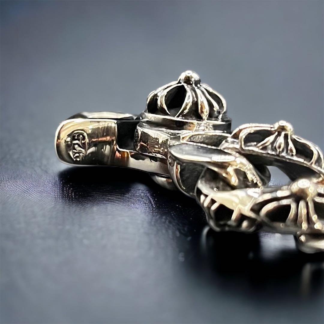 シルバー925 クロス フローラル キーチェーン キーホルダー キーリング 新品