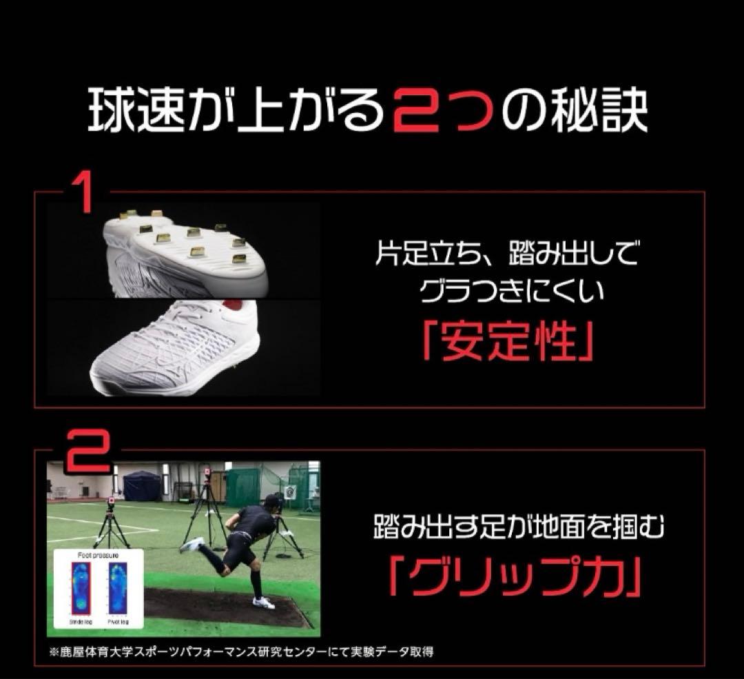 定価1.6万円 野球投手用スパイクスピードレボエースエリート　26センチ　箱無し