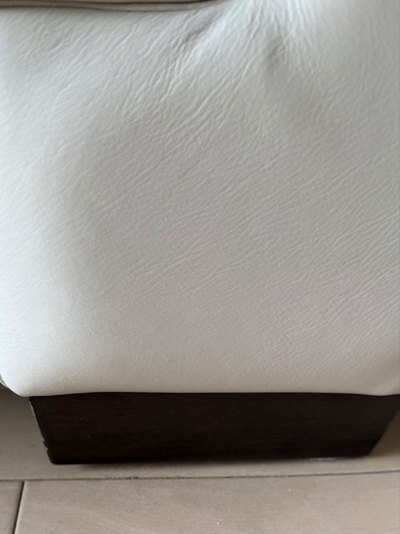 東京インテリア✳︎オフホワイト✳︎レザー アームチェア