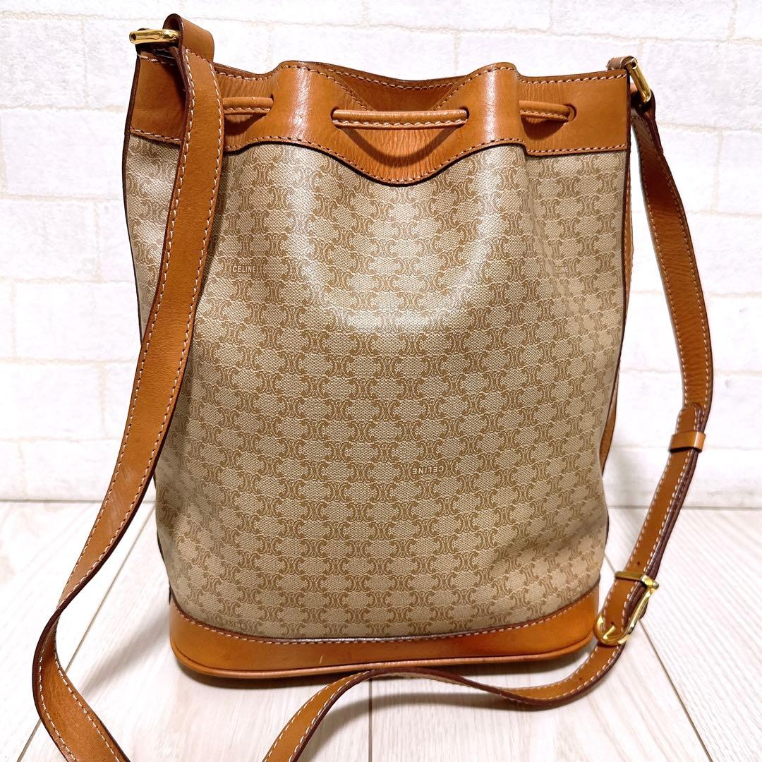 『美品』CELINE(セリーヌ)ショルダーバッグ PVC マカダム柄