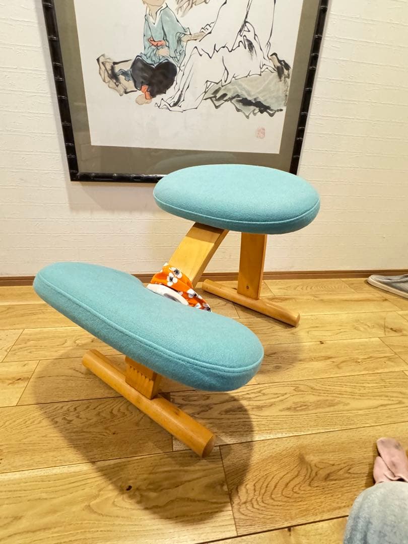 【美品】Rybo Balans EASY バランスチェア 金ロゴ カバー付