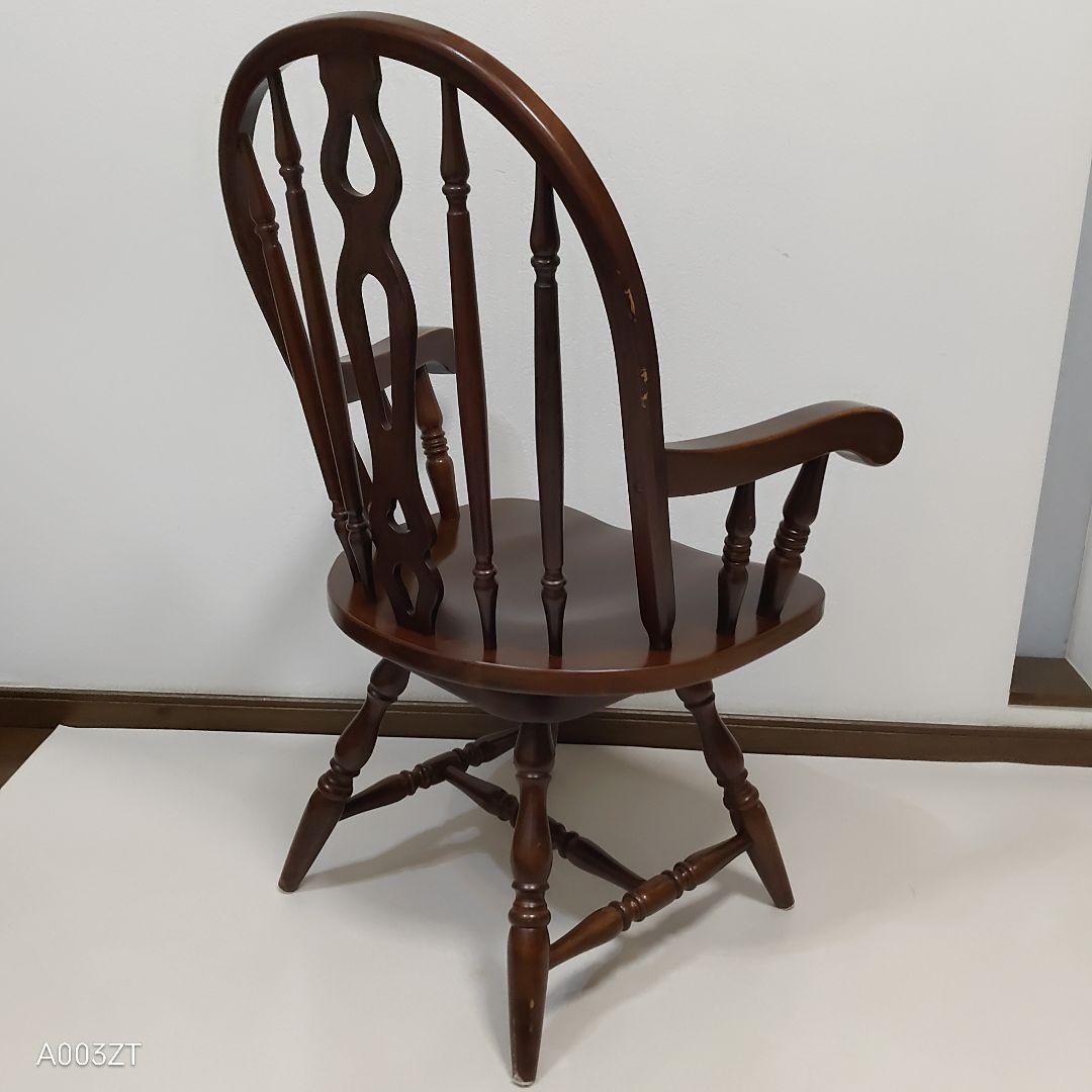 フープバック　回転式ウインザーチェア アームチェア