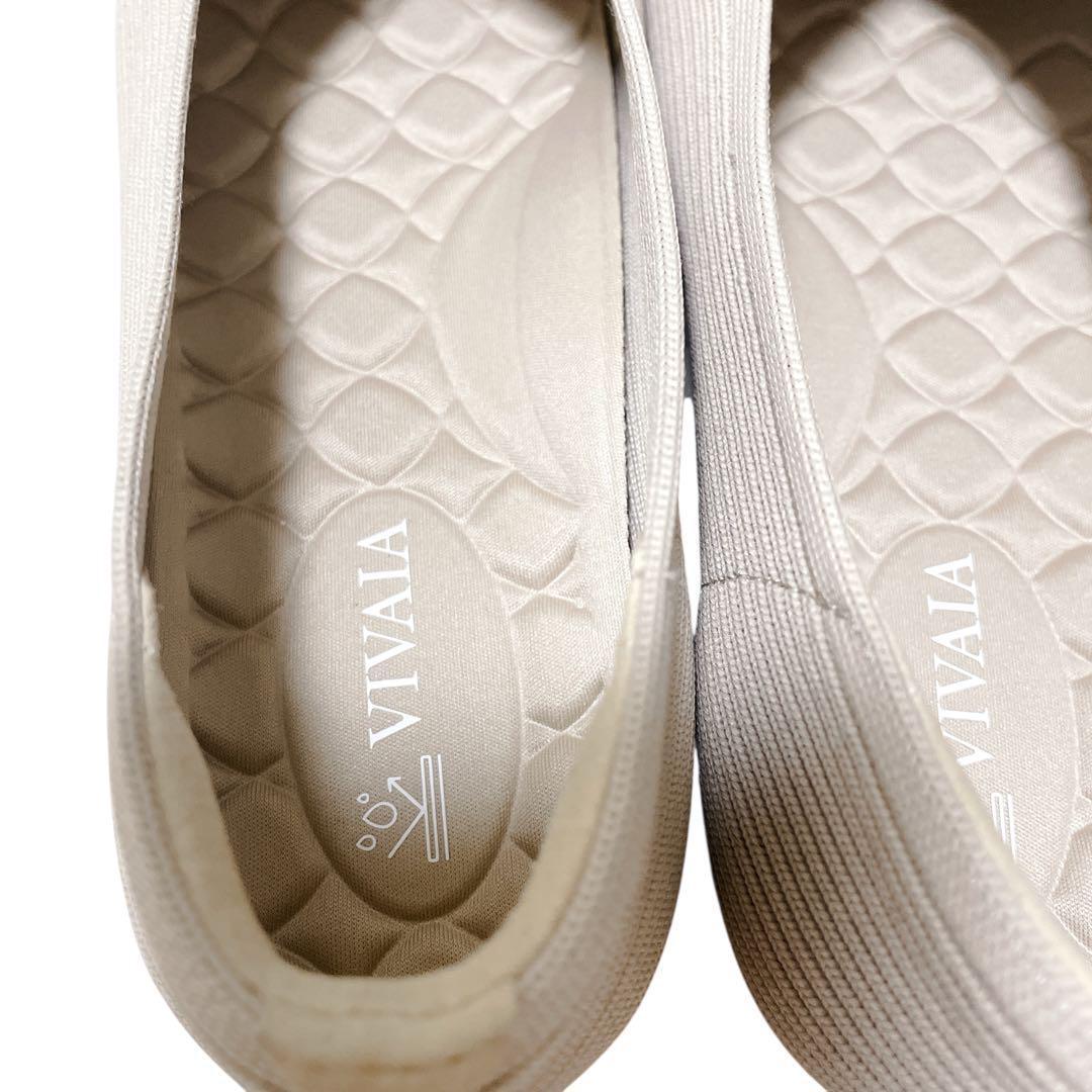 【新品】VIVAIA フラットシューズ スクエアトゥ Vカット