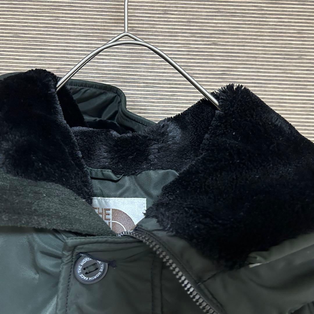 【ノースフェイス】ダウンジャケット モッズコート　MA1　刺繍　カーキーC5