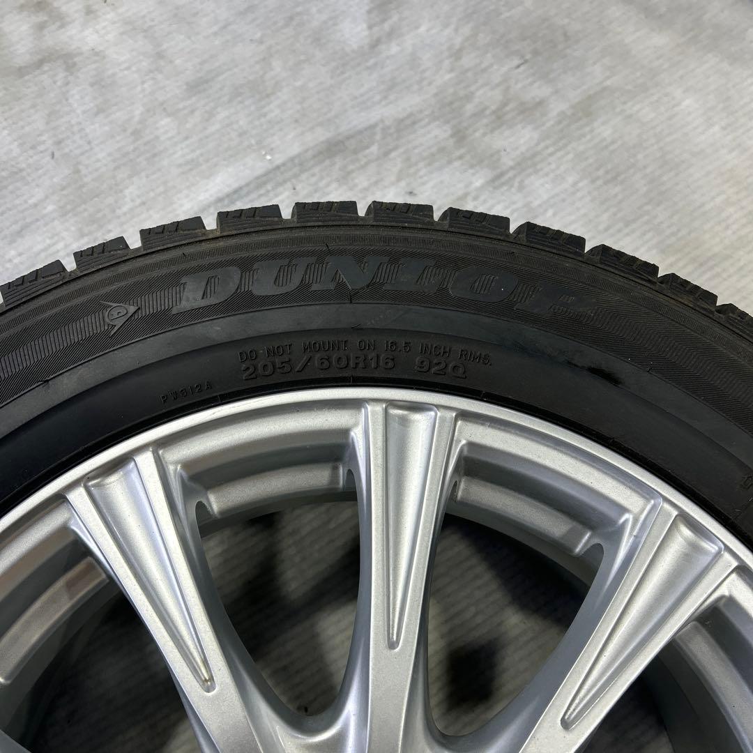 【溝9割以上】スタッドレスタイヤ205/60R16 Weds製ホイール 付き