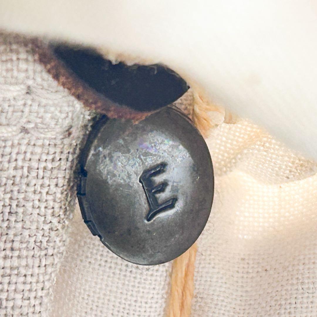 ebagos レザーパッチ ラウンドカゴバッグ ベージュ