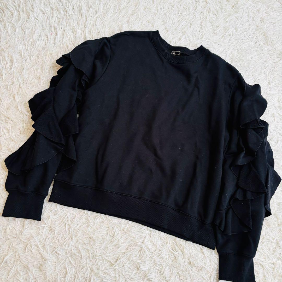 新品タグ付き　KEITA MARUYAMA ケイタマルヤマ　フリルスウェット　黒