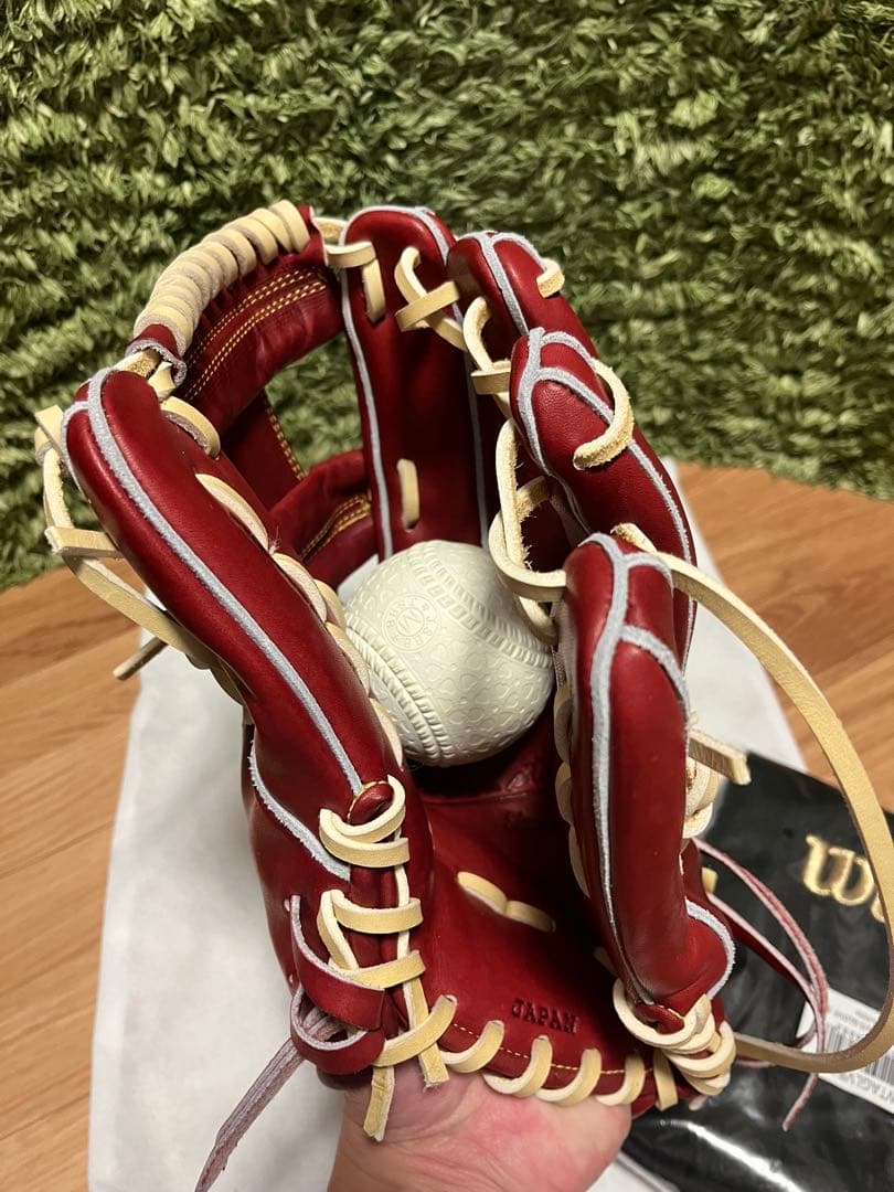ウィルソンスタッフ 硬式グラブ 1723型 ブリック×キャメル紐