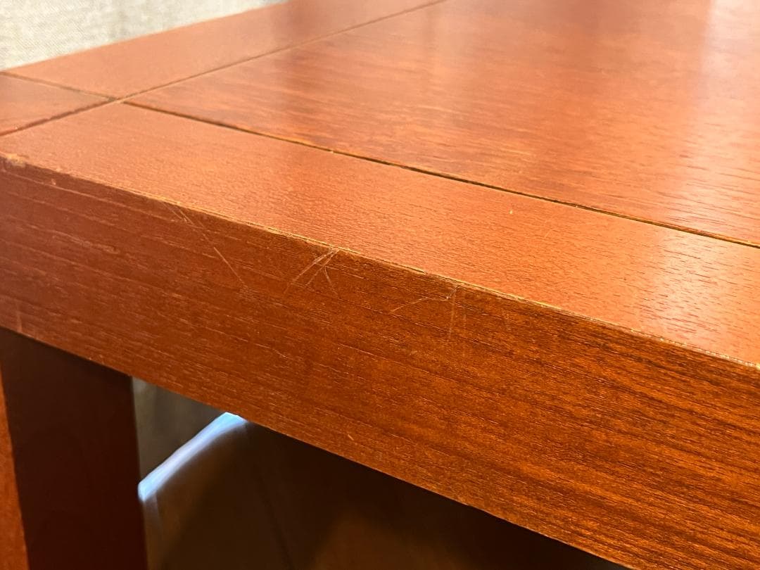 ビンテージ チーク材 真鍮 ローテーブル コーヒーテーブル 木製 ウッド