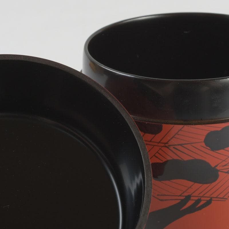 茶道具　中村宗悦作　朱塗　玄々斉好　曙棗　共布共箱　V　9398