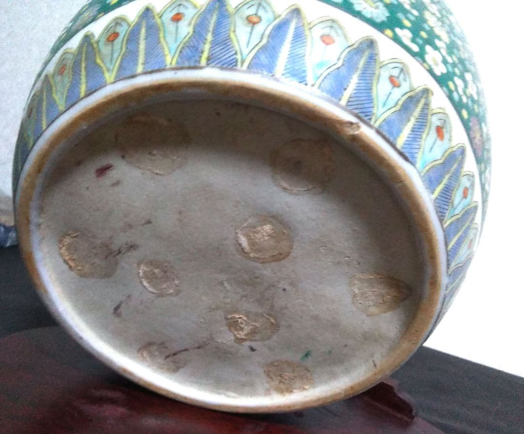 伊万里焼 安藤広重 東海道五拾三次窓絵 十錦手 火鉢 /骨董/台座付き