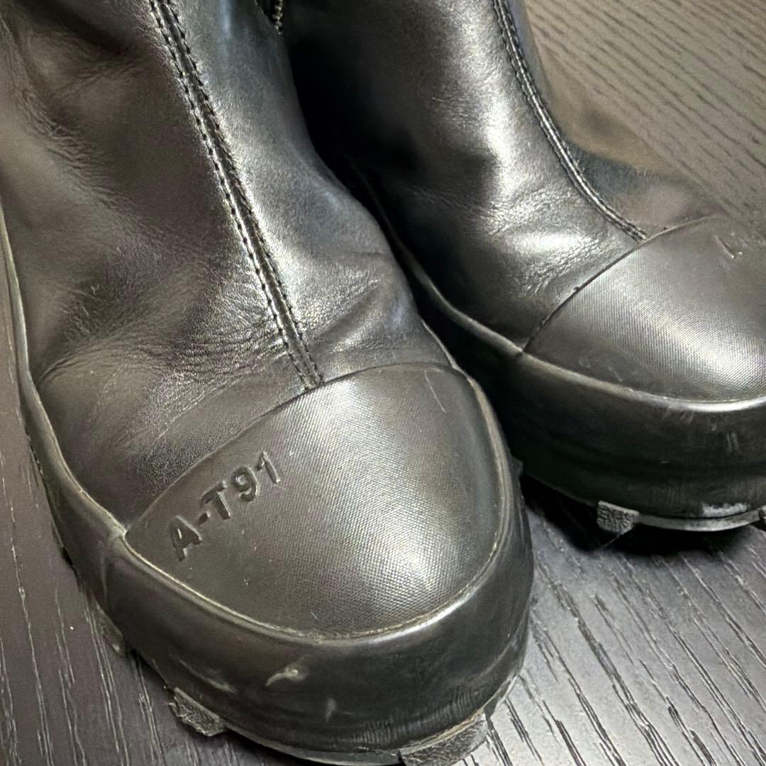 CAMPER Traktori サイドジップ　レザーブーツ　EU37