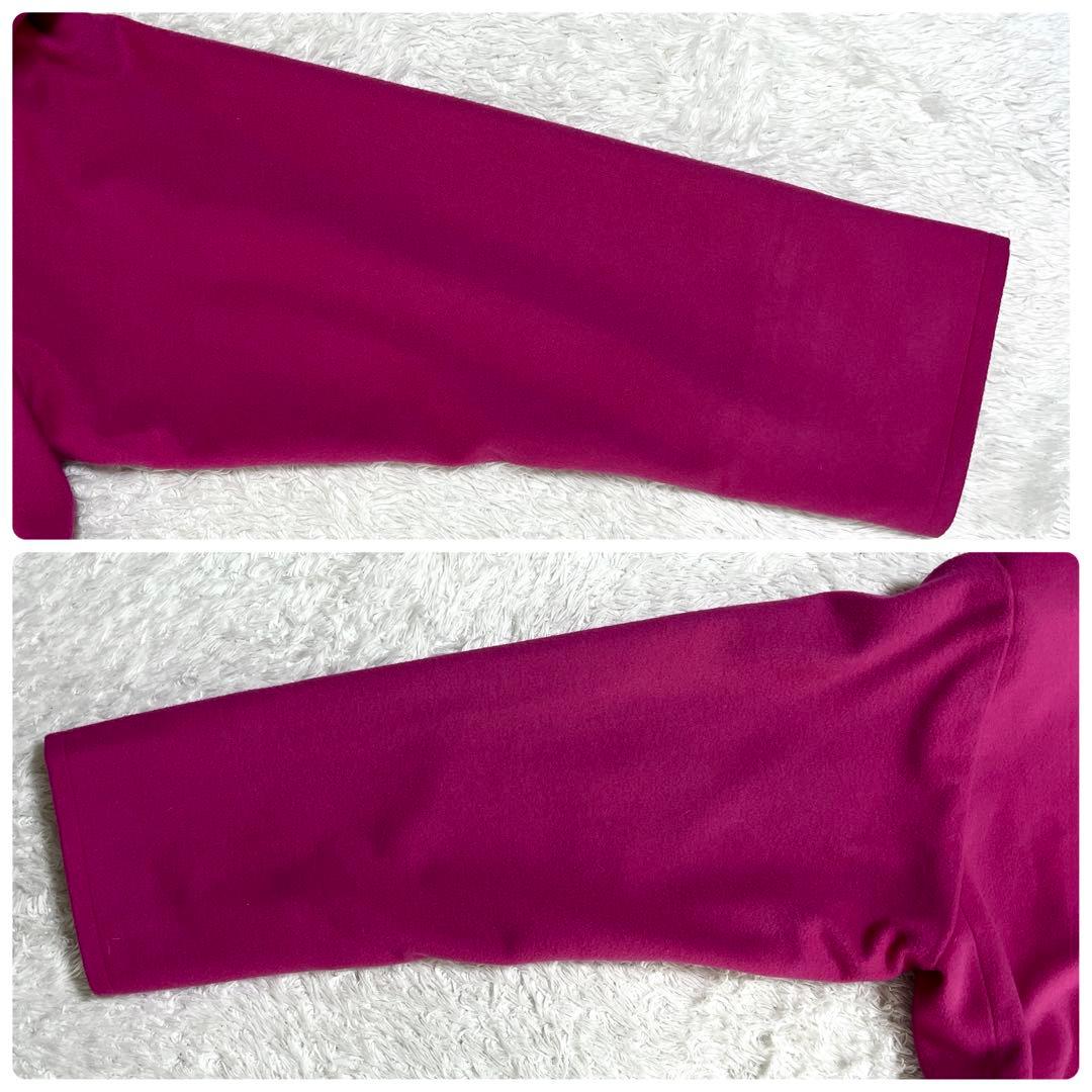 超希少✨イヴサンローラン YSL ウールコート フーデッドコート ピンク M