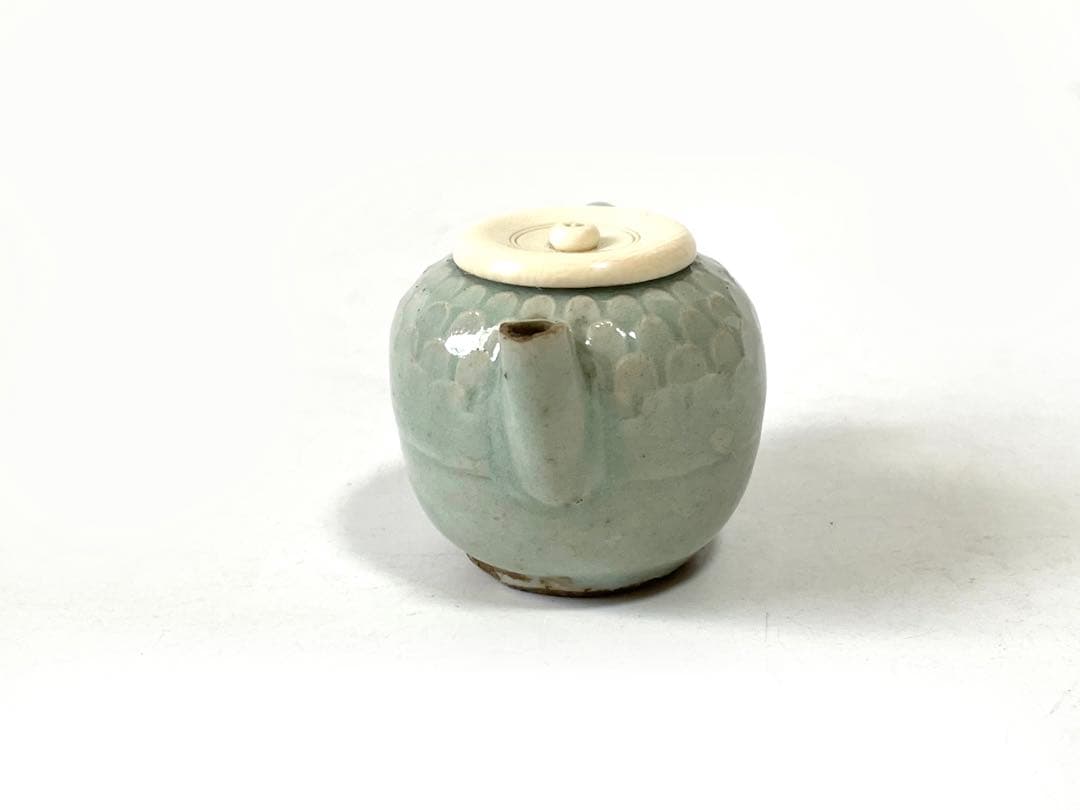 骨董　アンティーク　中国古陶磁　青白磁　影青　水滴　茶入　書道具　見立て茶入