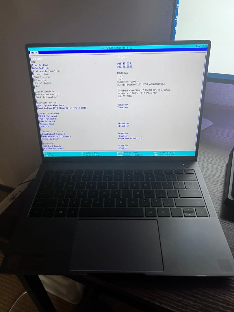 HUAWEI MATEBOOK X PRO Intel i7 タッチパネル