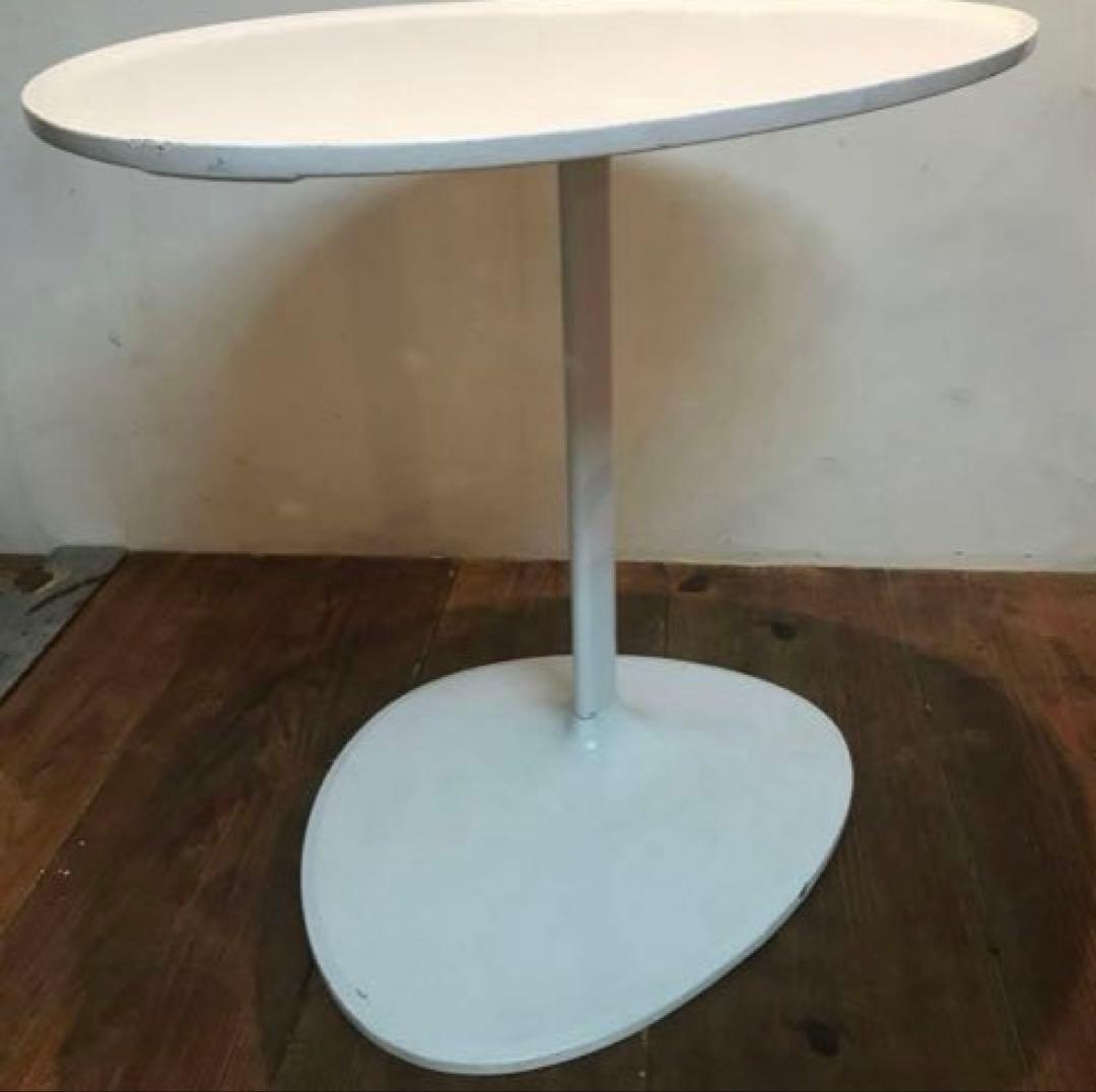 美品　鉄製　ホワイト　サイドテーブル　anna chen デザイン　ナイト