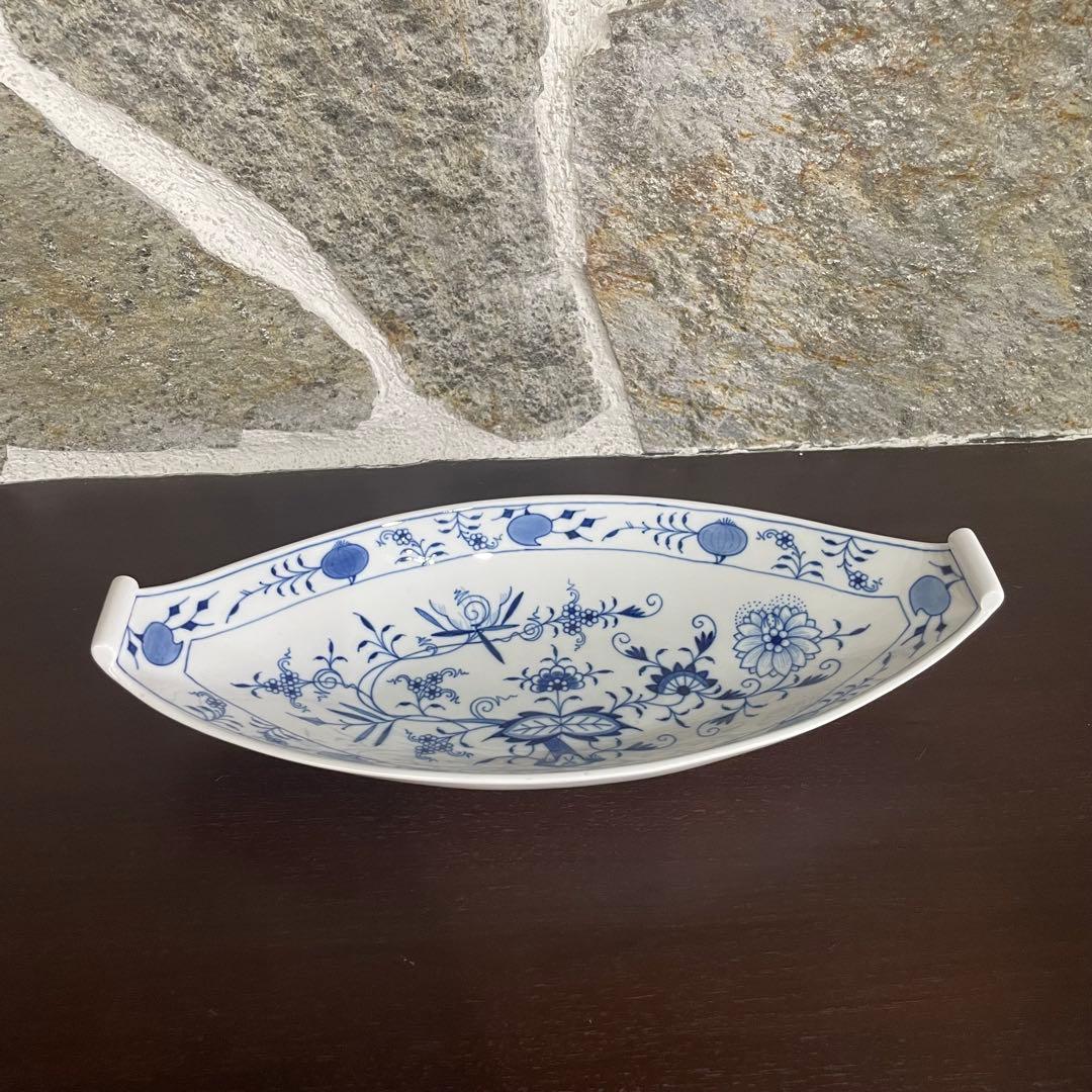 MEISSEN ブルーオニオン　オバールプラッター