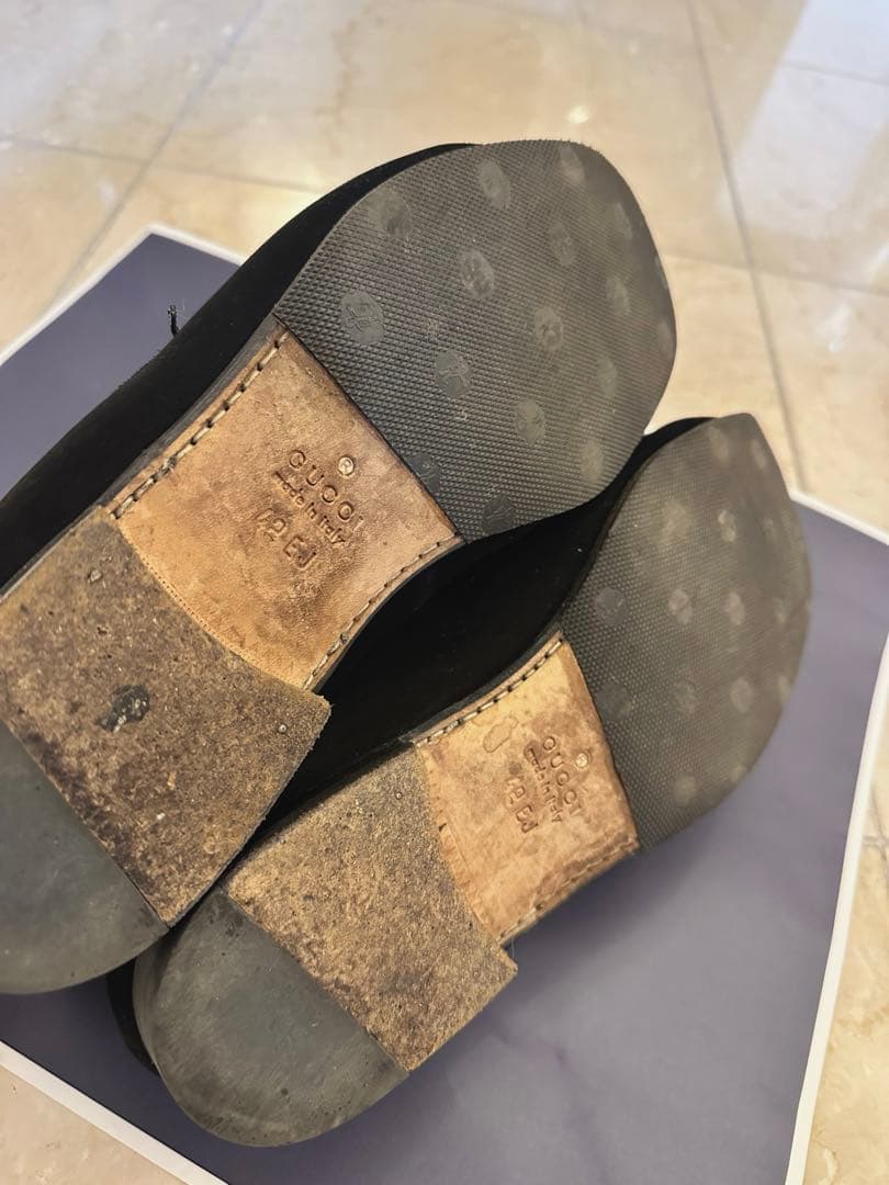 【美品】GUCCI グッチ ウエスタン調 デッキシューズ 27cm (表記42)