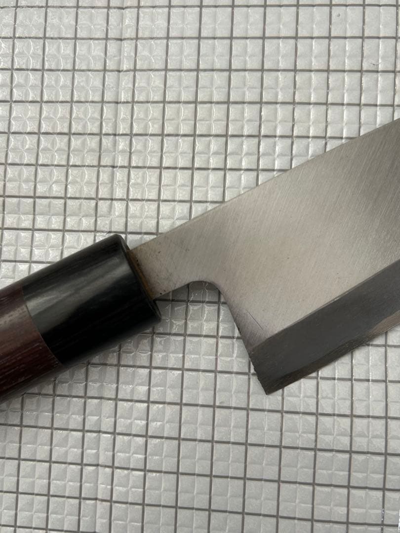 包丁 出刃包丁 180mm 紫檀丸柄 安来鋼青紙２号 出刃