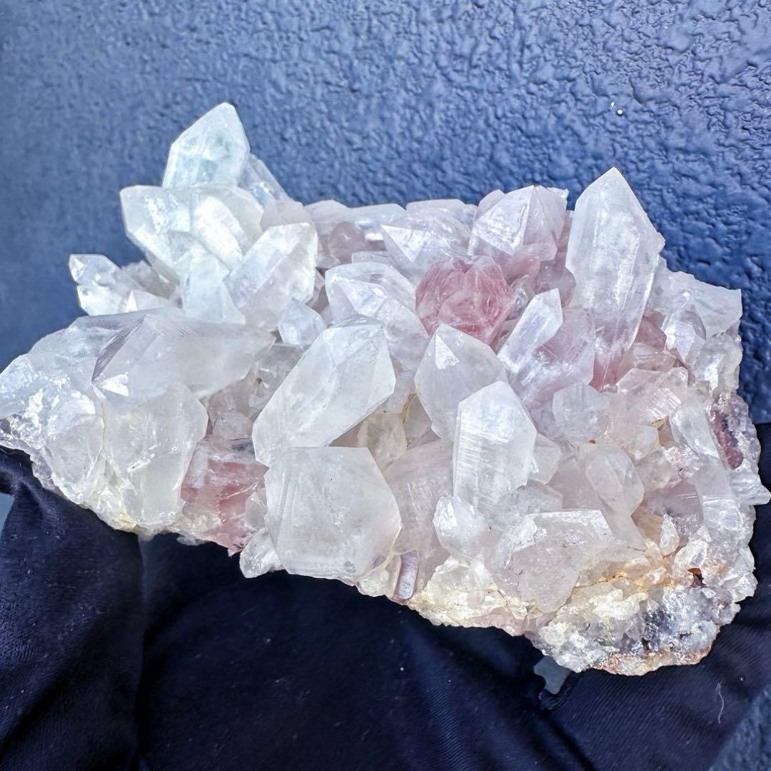 希少❗️高品質❗️超綺麗♡レインボー☆ヒマラヤ水晶 クラスター超強いパワーA1363