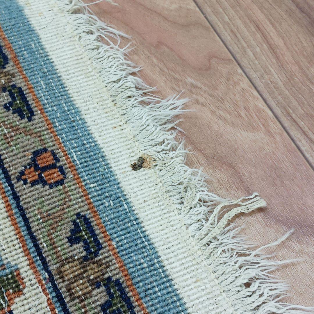 Y3135 高級トルコ絨毯 ウール 手織り 160×93㎝ 小花柄