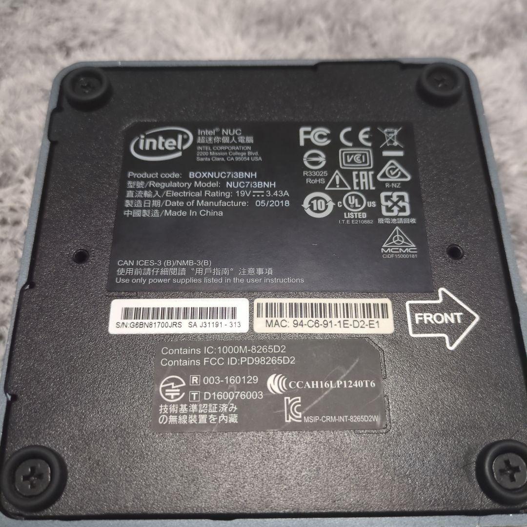 Intel NUC BOXNUC7i3BNH ミニPC